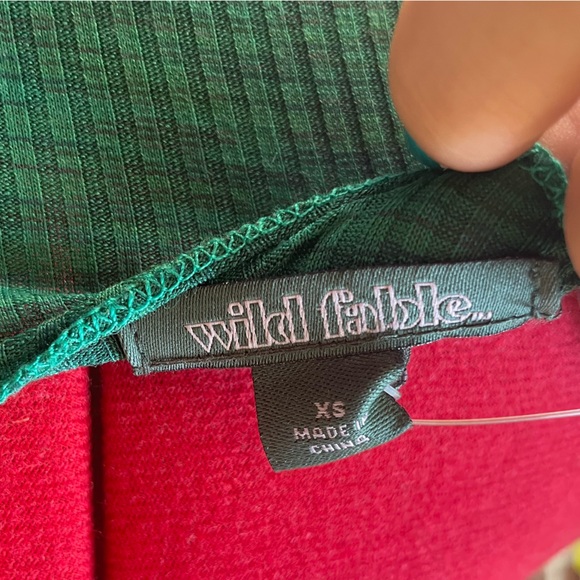 NWT Wild Fable Women's Sleeveless Lace-Up Green Ribbed Midi Dress w/ Slit - XS - Picture 7 of 9